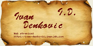 Ivan Denković vizit kartica